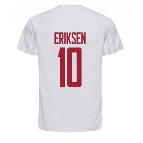 Fotbalové Dres Dánsko Christian Eriksen #10 Venkovní MS 2022 Krátký Rukáv